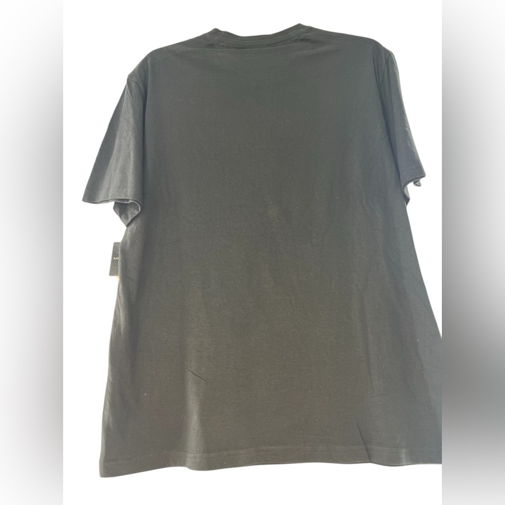 NWT Saks Fifth Avenue Round Neck Classic Men's Black T-Shirt M - Picture 4 of 5